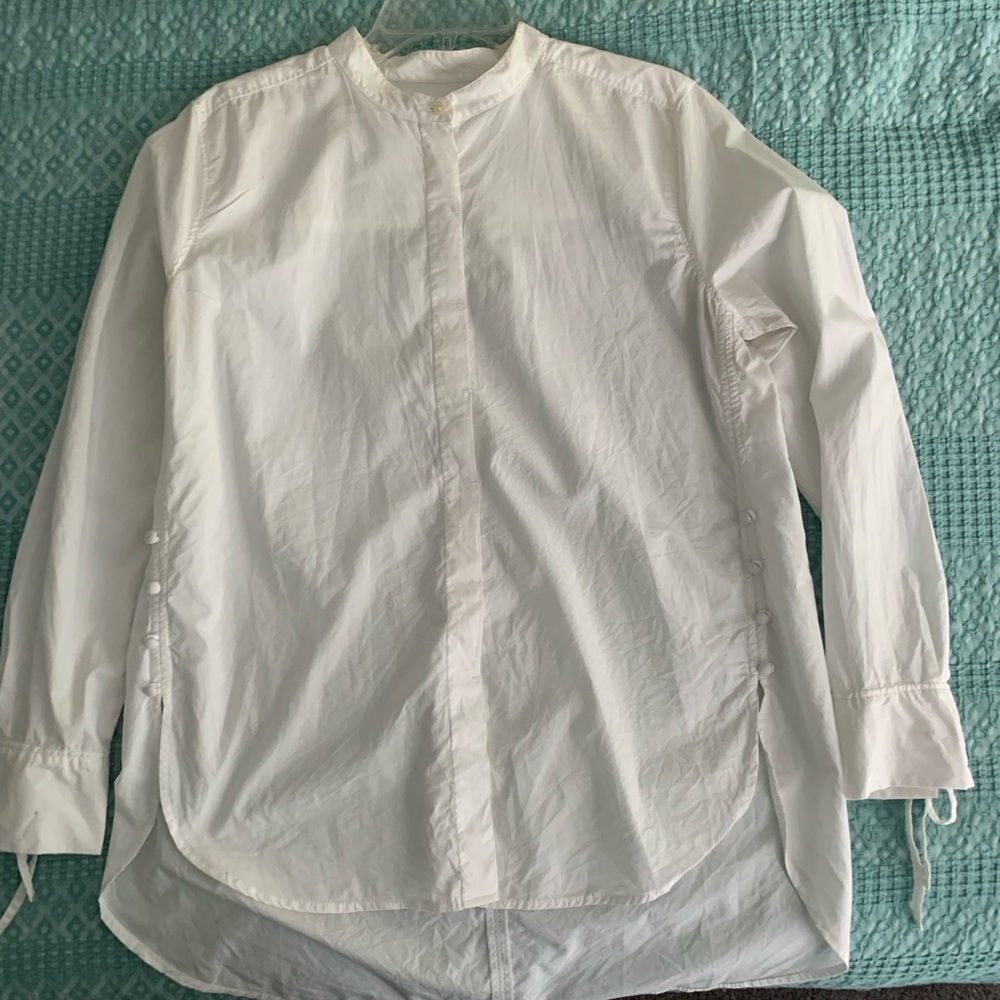 Loft Womens White Blouse Size Large